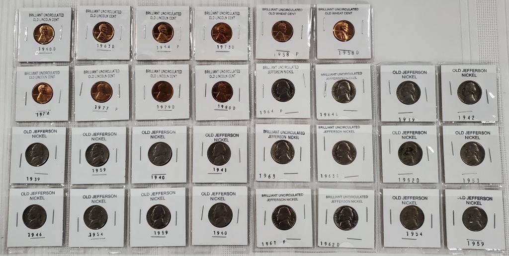 Uncirculated Nickels and Pennies (1 of 12)