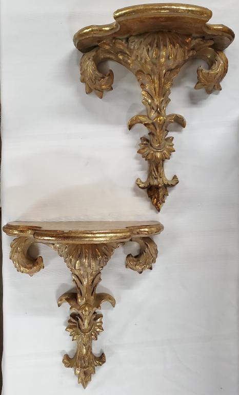 Large Pair of Gold Gilt Wall Shelves (1 of 8)