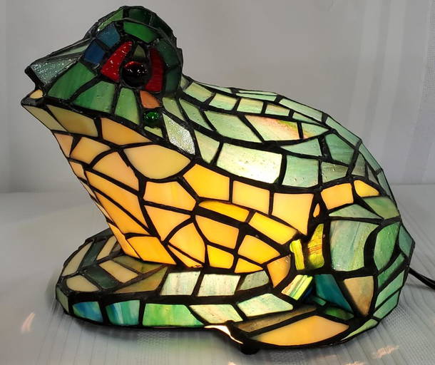 Leaded Glass Frog Lamp Mar 23, 2022 Berner's Auction in FL