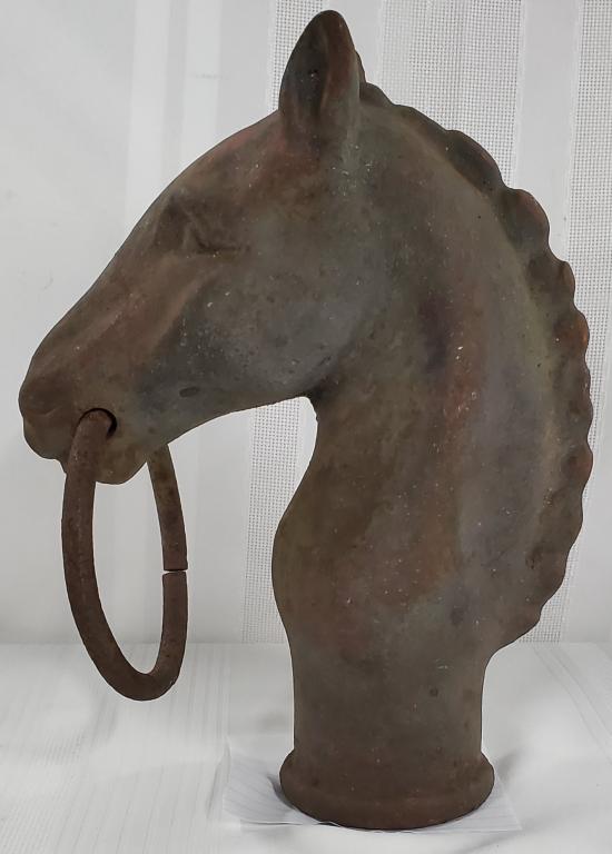 Cast Iron Horse Head Hitching Post Topper (1 of 6)