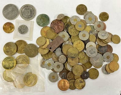 Assorted Vintage Tokens-Foreign Coins-Fare Tokens: Assorted Vintage Tokens. Gaming Tokens - Collectable Rounds - Fare Tokens - Foreign Currency - Chucky Cheese Currency, Etc.Photos are considered part of the description and condition.