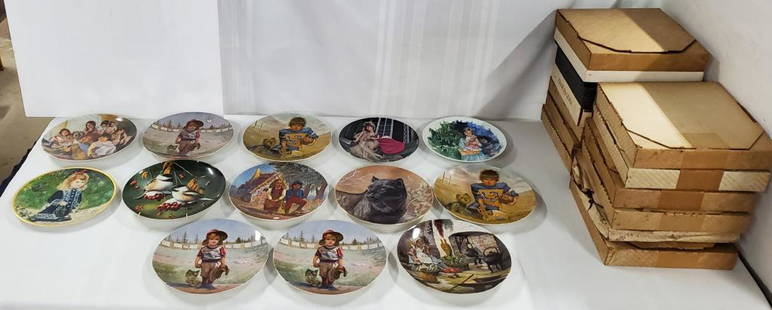 13 Assorted Collector's Plates - in Boxes w/ COA's: 13 Assorted Collector's Plates. In Boxes with COA's Boxes are worn. Photo's are considered part of the description and condition.