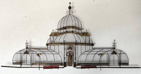 Jere "The Palace" Large Metal 70" Wall Sculpture