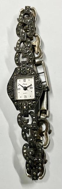 Sterling Marcasite Vintage Style Ladies Watch (1 of 12)