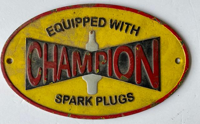 Cast Iron Champion Spark Plug Sign (1 of 3)