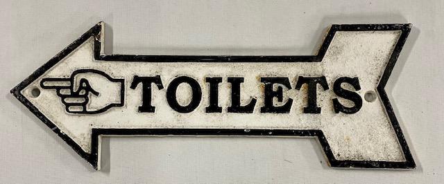 Cast Iron Toilet Sign Arrow (1 of 5)
