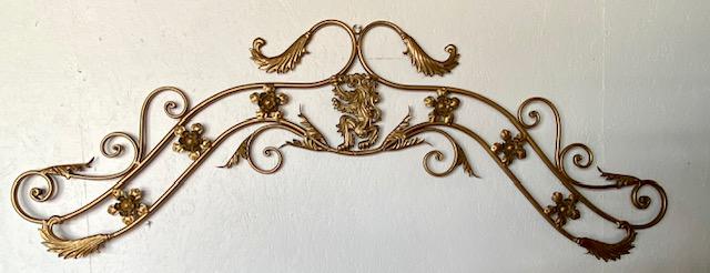 59" Wrought Iron Crest with Lion Wall Decoration (1 of 9)