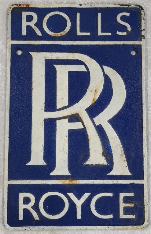 Cast Iron Rolls Royce Sign (1 of 3)