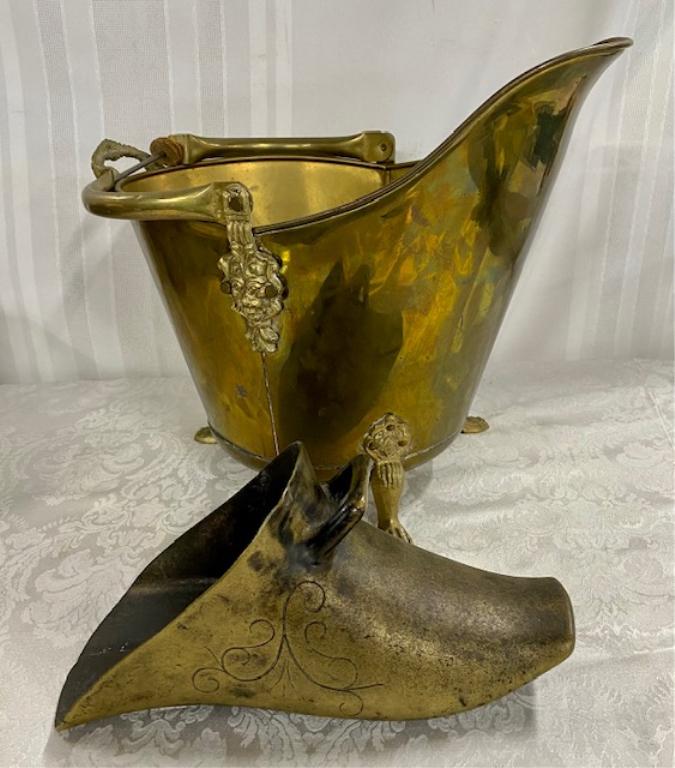 Bronze Spanish Shoe & Copper/Brass Coal Bucket (1 of 20)