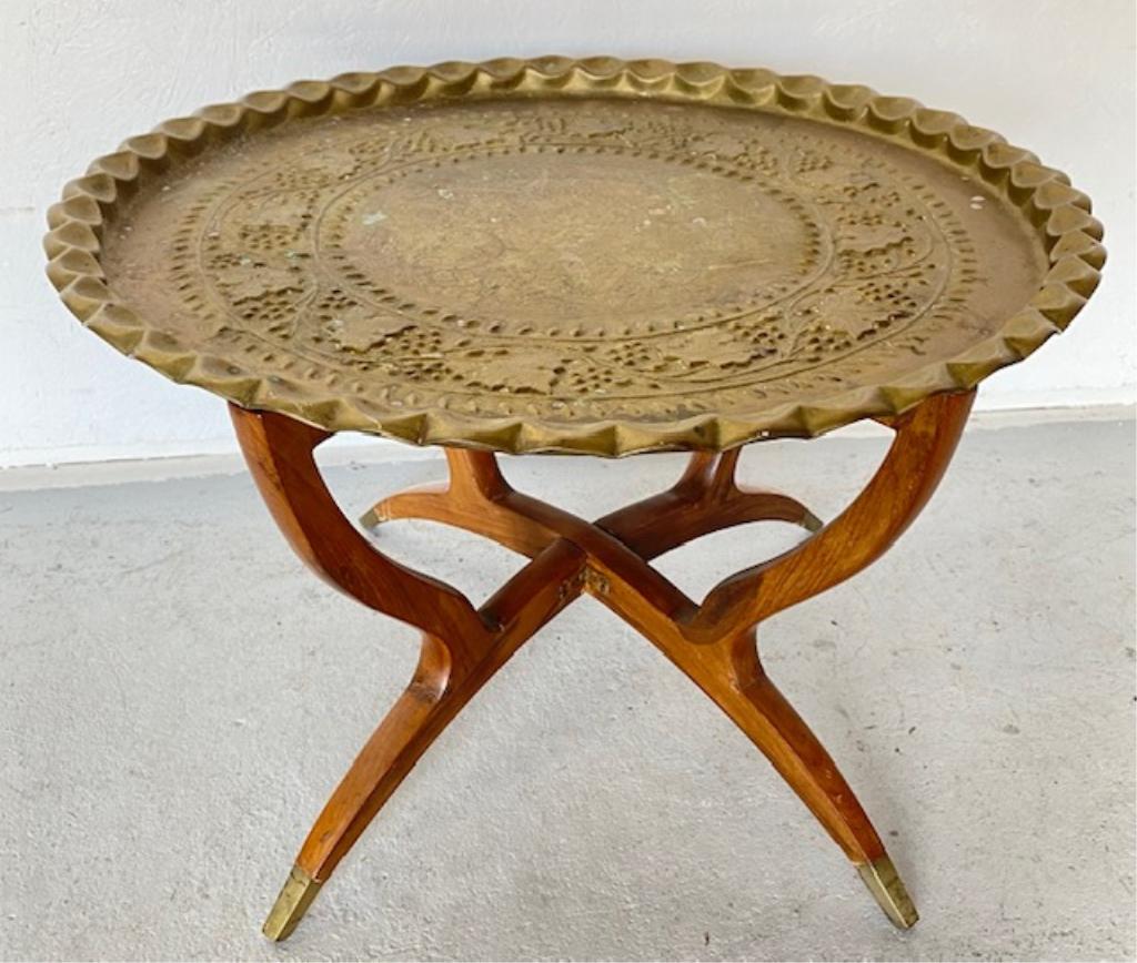 Brass Tray on MCM Stand (1 of 10)