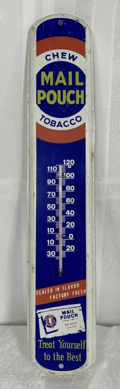 Tin Mail Pouch Chewing Tobacco Tin Thermometer (1 of 6)