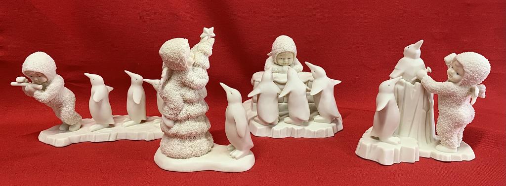 4 Assorted 1990's Snow Babies Figurines (1 of 20)
