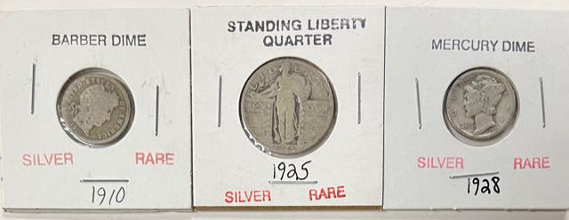 Barber & Mercury Dime, Standing Liberty Quarter (1 of 10)