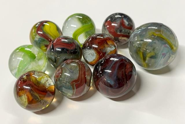 10 Dave McCullough "Wild Flower" Marbles. (1 of 4)