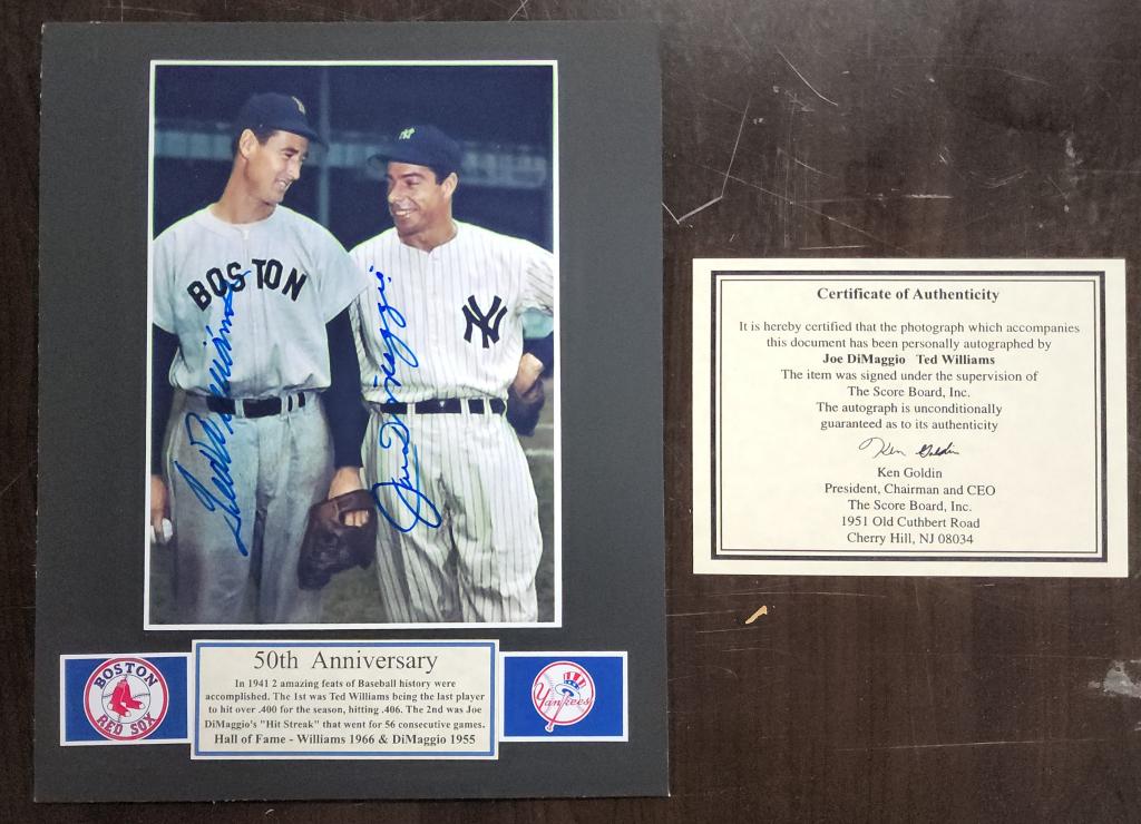 Signed Ted Williams & Joe DiMaggio Photo (1 of 3)