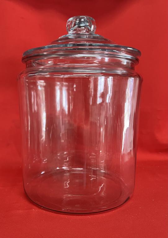 Large Glass Store Display Covered Jar (1 of 4)