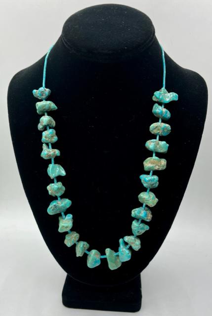 Turquoise Necklace with Sterling Clasp (1 of 8)