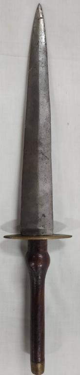 Plug Bayonet with Wood Handle.: Plug Bayonet with Wood Handle. Apx. 18 1/4" L. Photo's are considered part of the description and condition. 406-10