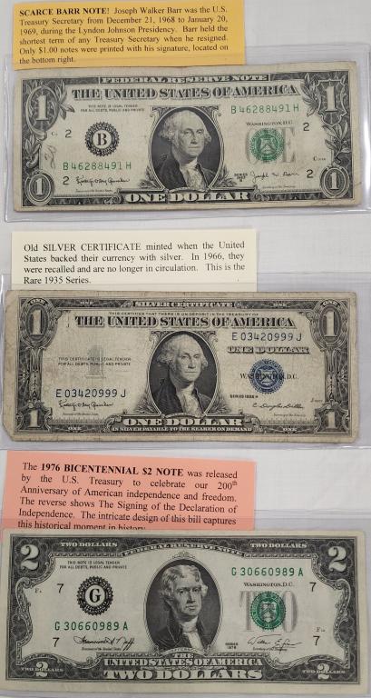 Silver Certificate/Barr Note/1976 $2 Note (1 of 7)