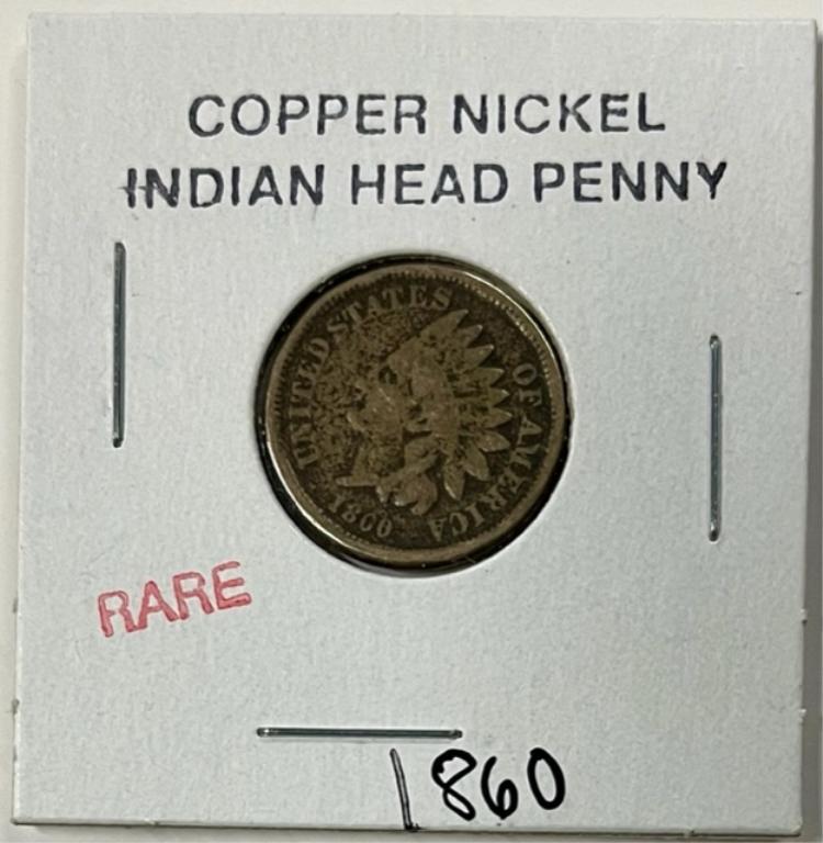 1860 Copper Nickel Indian Head Penny (1 of 3)