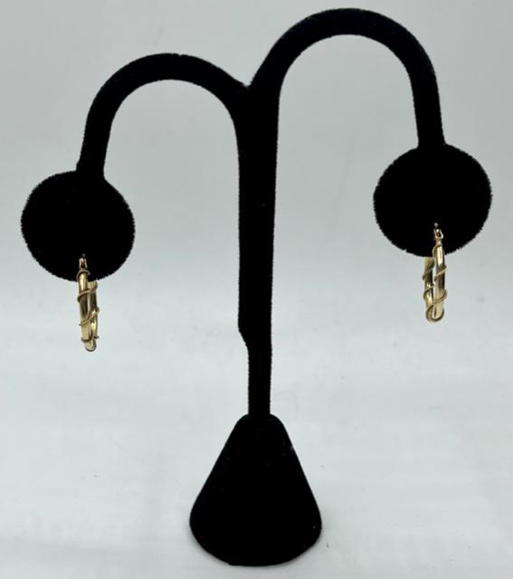 14k Wire Wrap Design Earrings  - 1.2g (1 of 8)