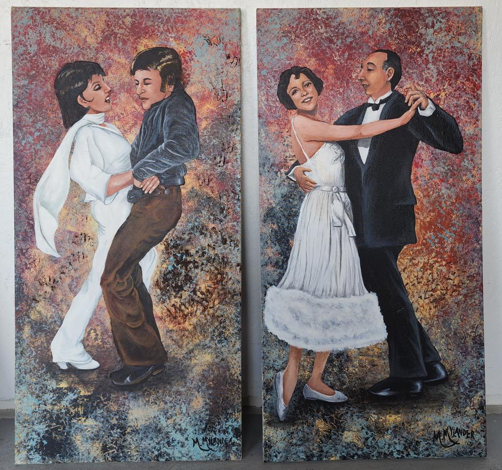 Pair of Oil Paintings Signed M. Mylander (1 of 6)