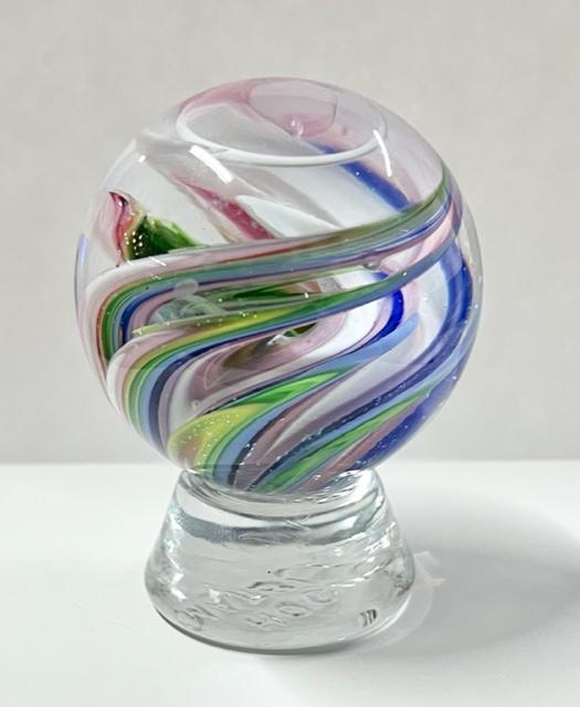 Beautiful Sam Hogue Large Swirl Marble with Base (1 of 13)