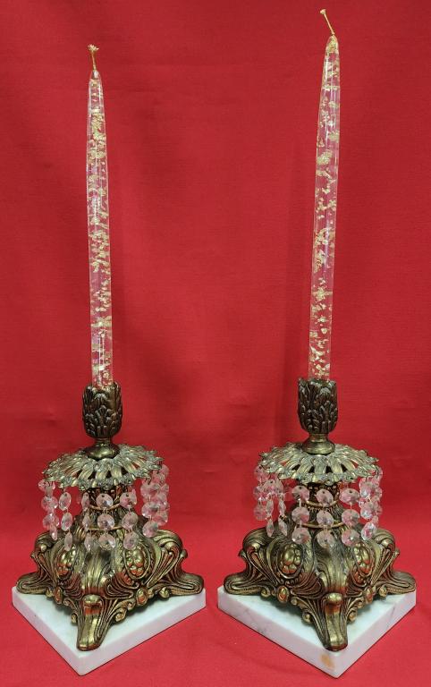 Pair of  Vintage Brass Candle Stick Holders (1 of 5)