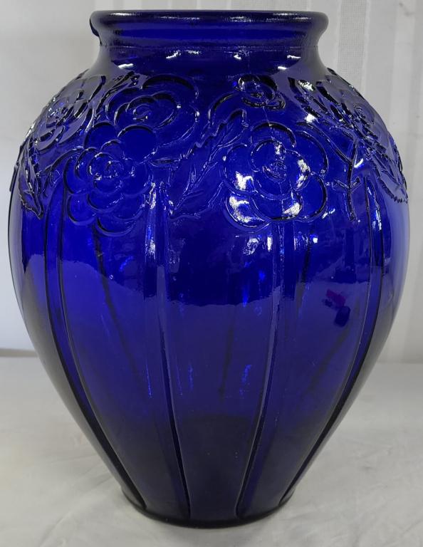 Deco Art Cobalt Blue Glass Vase (1 of 6)
