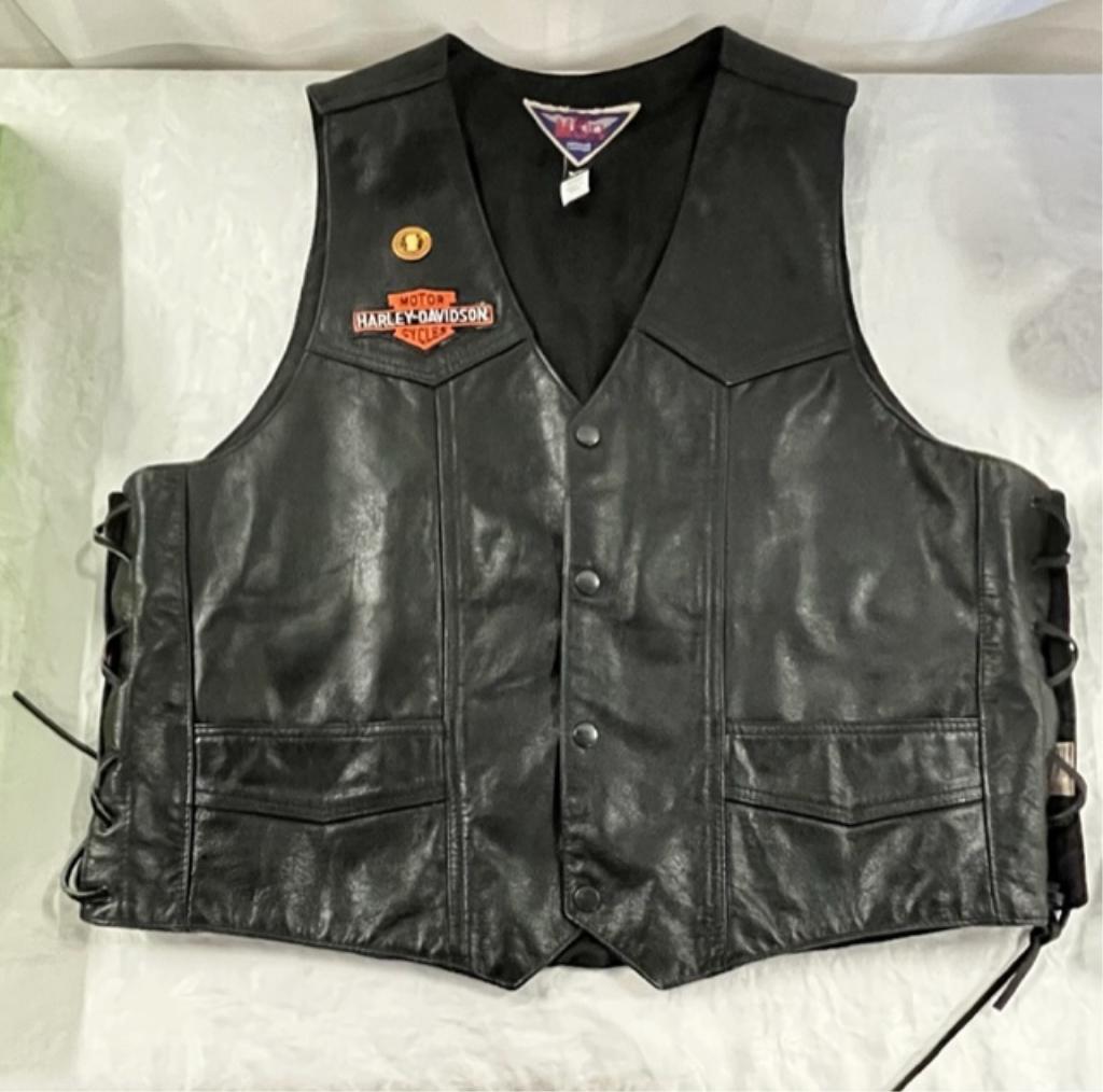 Harley Davidson Leather Vest (1 of 11)