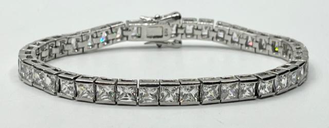 Elegant Sterling CZ Tennis Bracelet (1 of 9)
