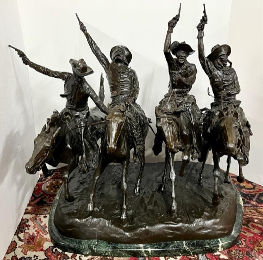 X-Lg Remington "Coming Through the Rye" Bronze (1 of 13)