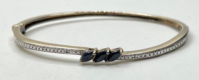 Sterling Sapphire Bangle Bracelet (1 of 9)