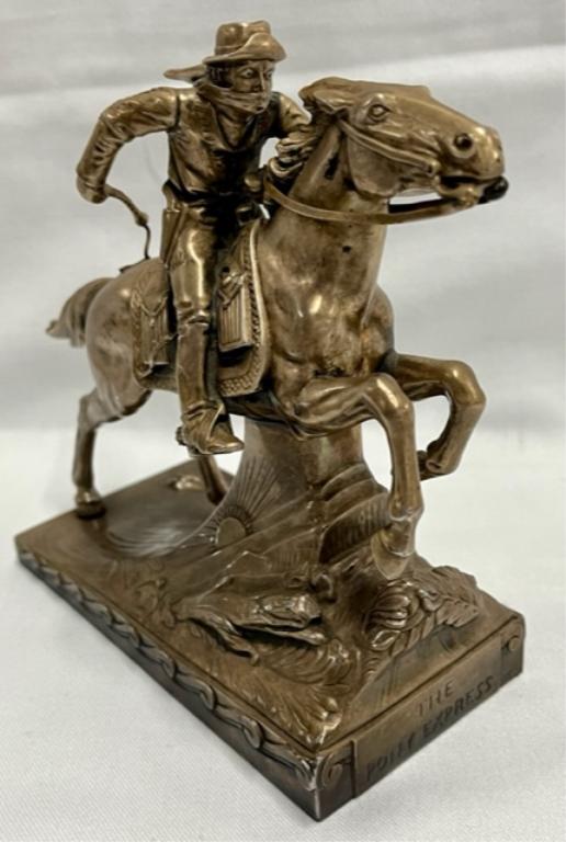 Silver Overlay Pony Express Bookend (1 of 14)