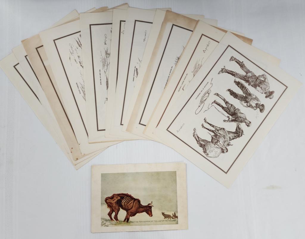 Vintage C.M. Russell Print Sketches (1 of 7)