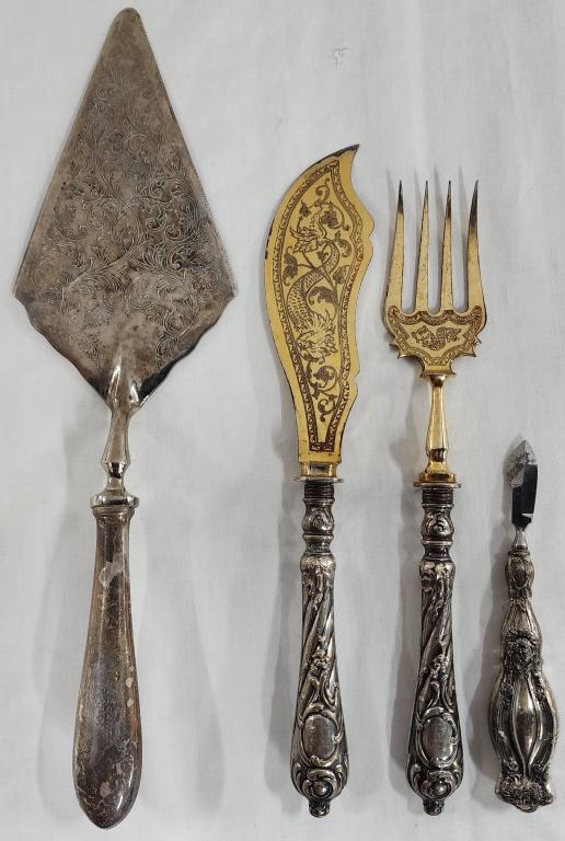 Sterling And 800 Silver Handle Serving Pieces (1 of 11)