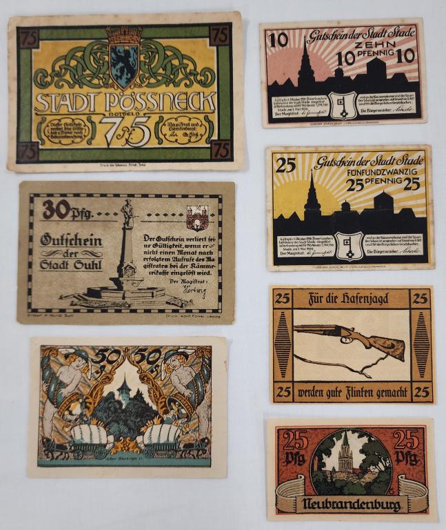 7 Notes Of German Currency (1 of 8)