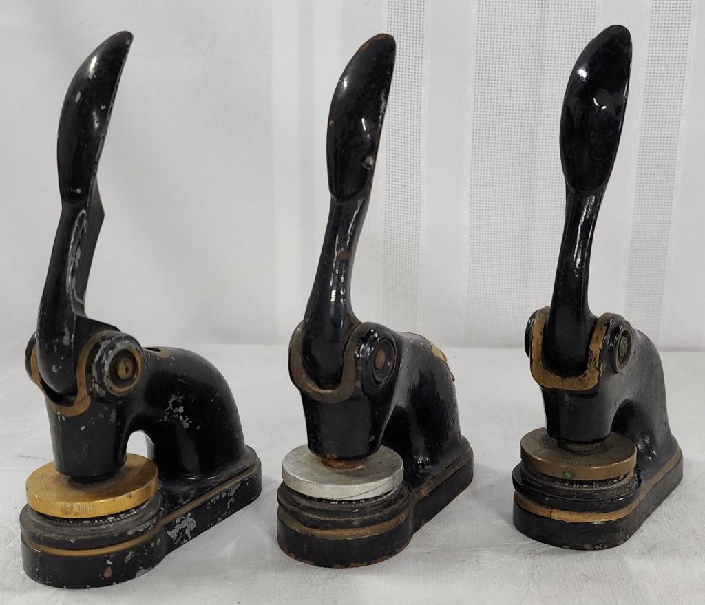 3 Vintage 7" Corporate Embosser Seals (1 of 7)