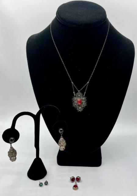 Sterling Necklace , Pendant and Earrings (1 of 18)