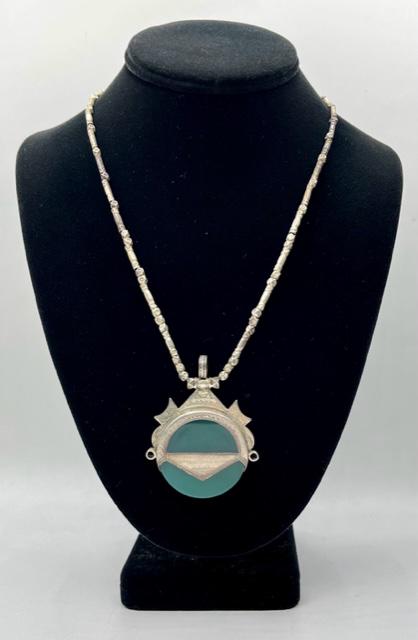 Sterling Necklace with Green Pendant (1 of 9)