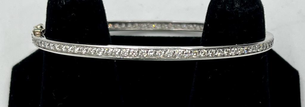 14k Diamond Bangle Bracelet - 7.9g TW (1 of 11)