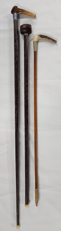 Collection of 3 Vintage Style Walking Sticks/Canes (1 of 4)