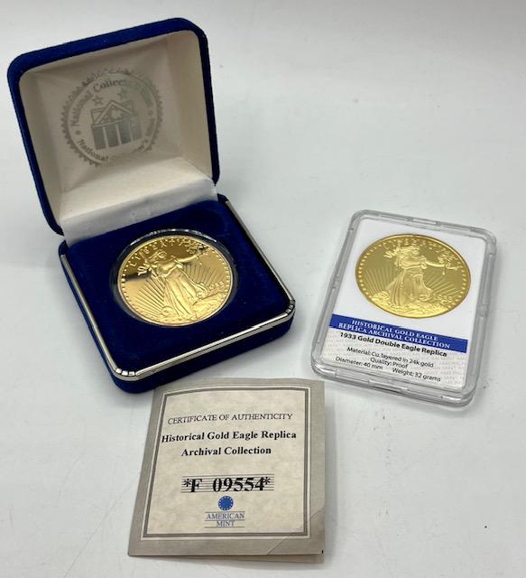 2 - 1933 Gold Eagle Replica Coins (1 of 7)