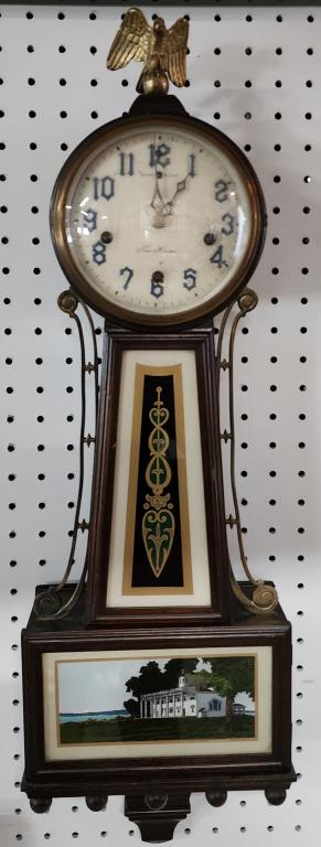 New Haven Reverse Painted Banjo Clock (1 of 11)