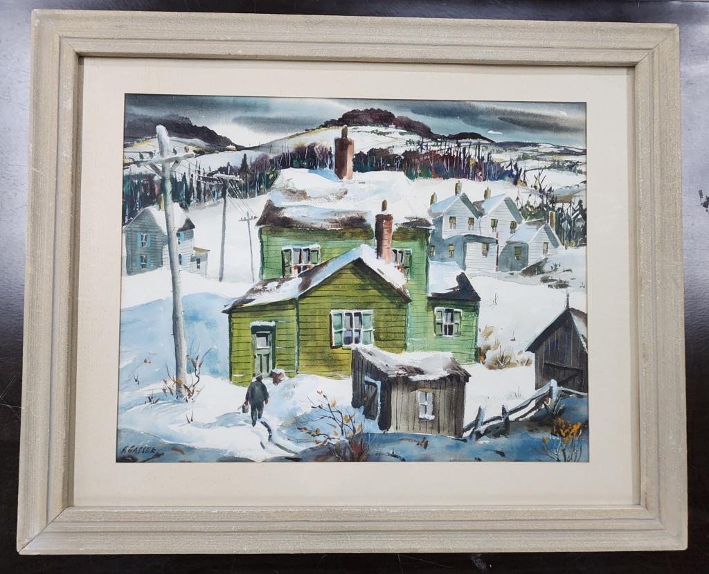 Signed Watercolor "Pennsylvania Winter" (1 of 6)