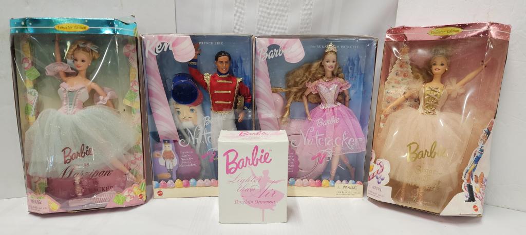 4 Collectible Nutcracker Barbies and  Ornament (1 of 12)