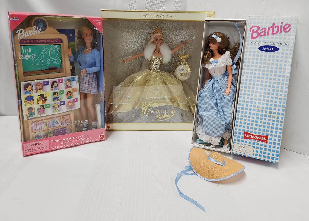 3 Collectible Barbies in Boxes (1 of 8)