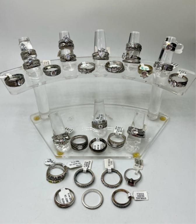 30 Nice Sterling Ring Sets and Bands (1 of 6)