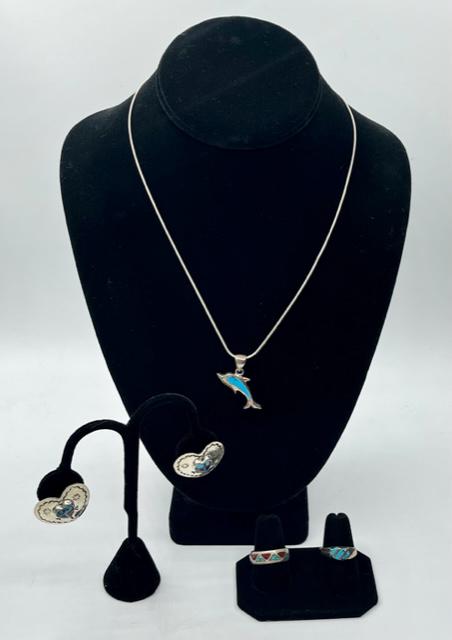 Sterling Necklace, Rings, and Earrings (1 of 12)