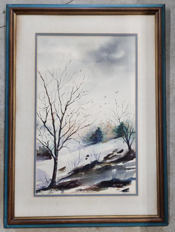 Signed Fred Gibson Watercolor Painting (1 of 5)